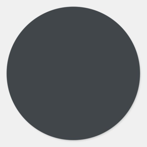 Dark Gunmetal Solid Color Classic Round Sticker