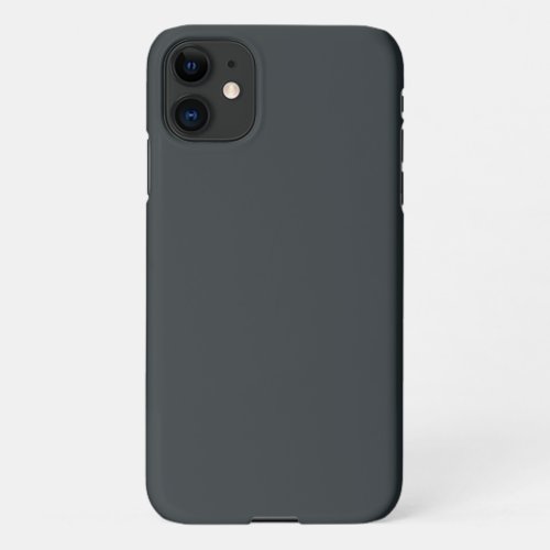 Dark Gunmetal Solid Color iPhone 11 Case