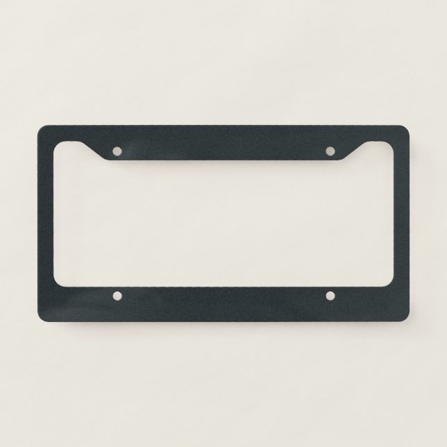 Dark Gunmetal Solid Color License Plate Frame (Front)