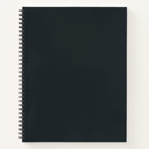 Dark Gunmetal Solid Color Notebook