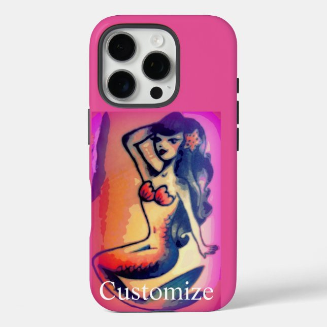dark-haired mermaid beauty Case-Mate iPhone case (Back)