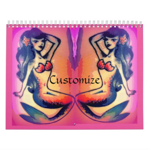 Dark_haired mermaid beauty Thunder_Cove Calendar