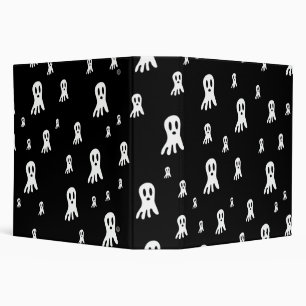 Dark Halloween Ghosts 3 Ring Binder