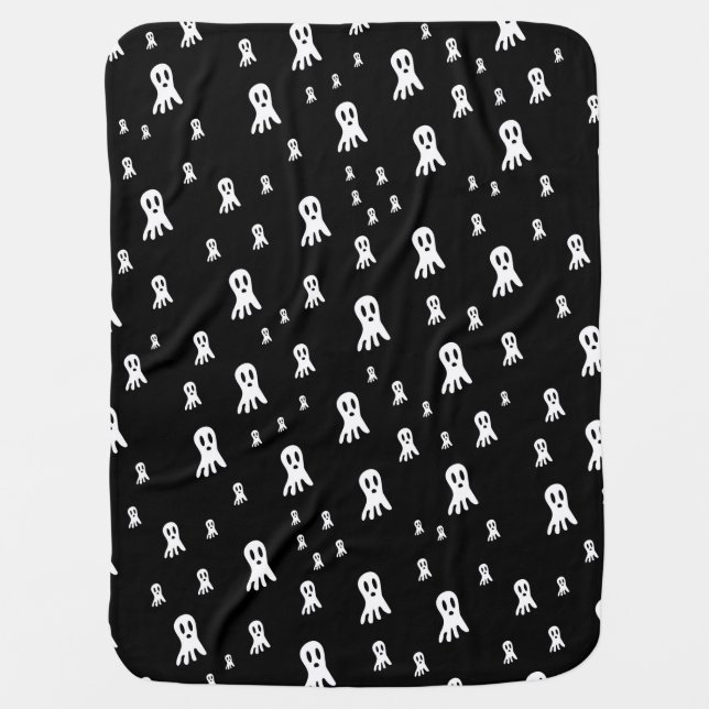 Dark Halloween Ghosts  Baby Blanket (Front)