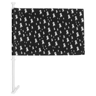 Dark Halloween Ghosts Car Flag