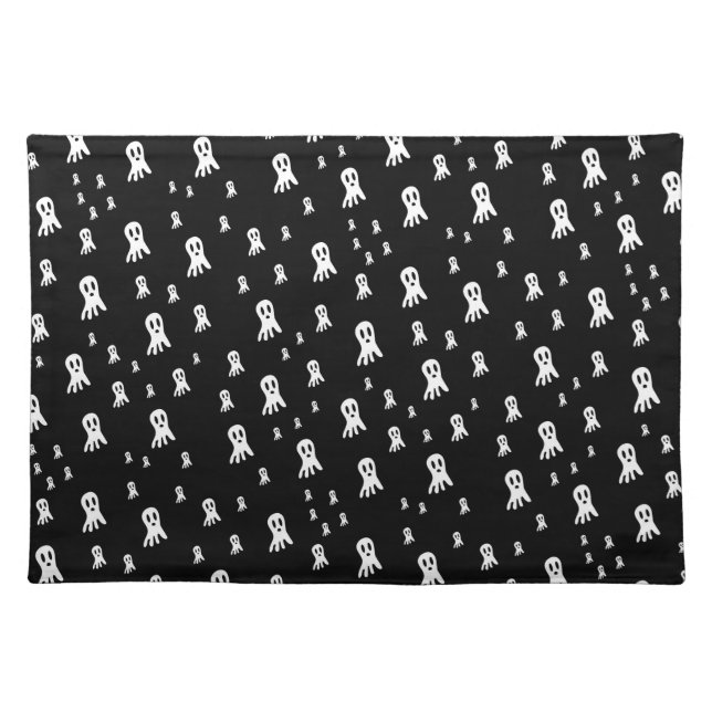 Dark Halloween Ghosts  Cloth Placemat (Front)