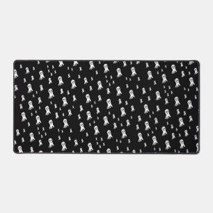 Dark Halloween Ghosts  Desk Mat
