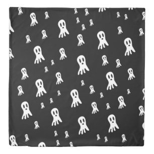 Dark Halloween Ghosts Duvet Cover