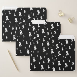Dark Halloween Ghosts File Folder