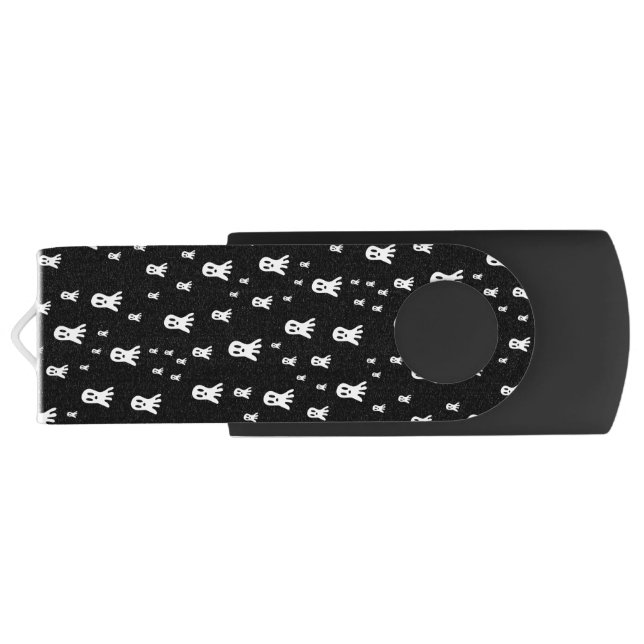 Dark Halloween Ghosts  Flash Drive (Back)