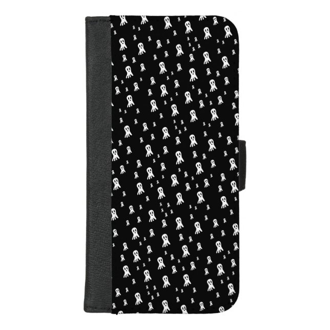 Dark Halloween Ghosts  iPhone Wallet Case (Front)
