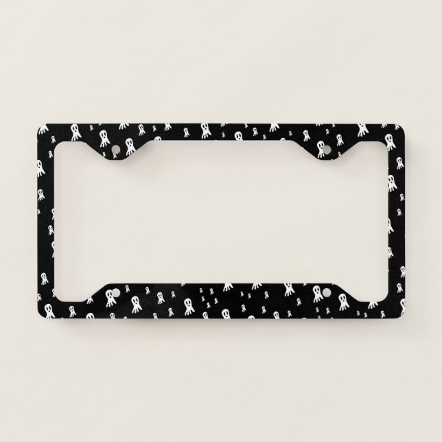 Dark Halloween Ghosts  License Plate Frame (Front)