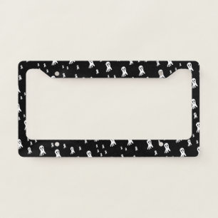 Dark Halloween Ghosts License Plate Frame