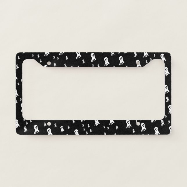 Dark Halloween Ghosts  License Plate Frame (Front)