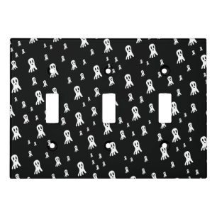 Dark Halloween Ghosts Light Switch Cover