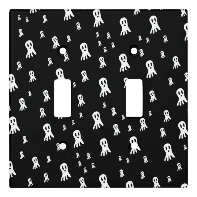 Dark Halloween Ghosts  Light Switch Cover (Front)