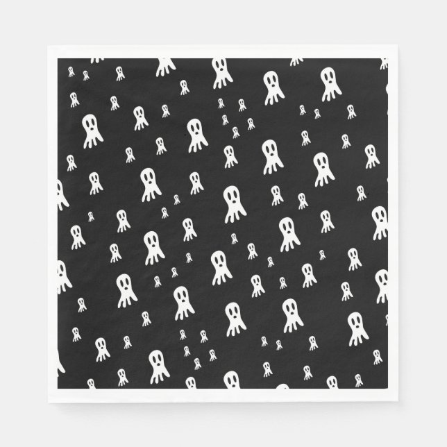 Dark Halloween Ghosts  Napkins (Front)