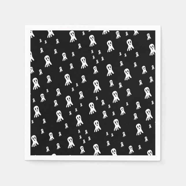 Dark Halloween Ghosts  Napkins (Front)