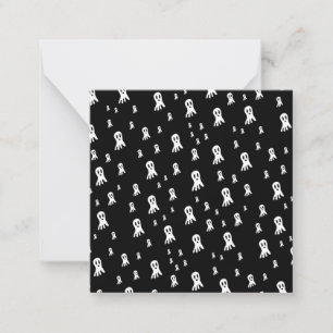 Dark Halloween Ghosts  Note Card