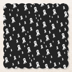Dark Halloween Ghosts Paper Coaster