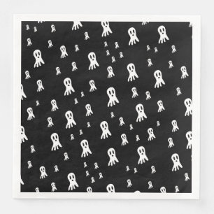 Dark Halloween Ghosts  Paper Dinner Napkins