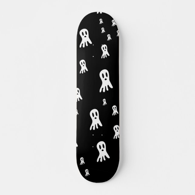 Dark Halloween Ghosts  Skateboard (Front)