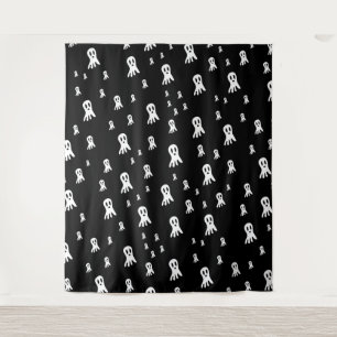 Dark Halloween Ghosts  Tapestry