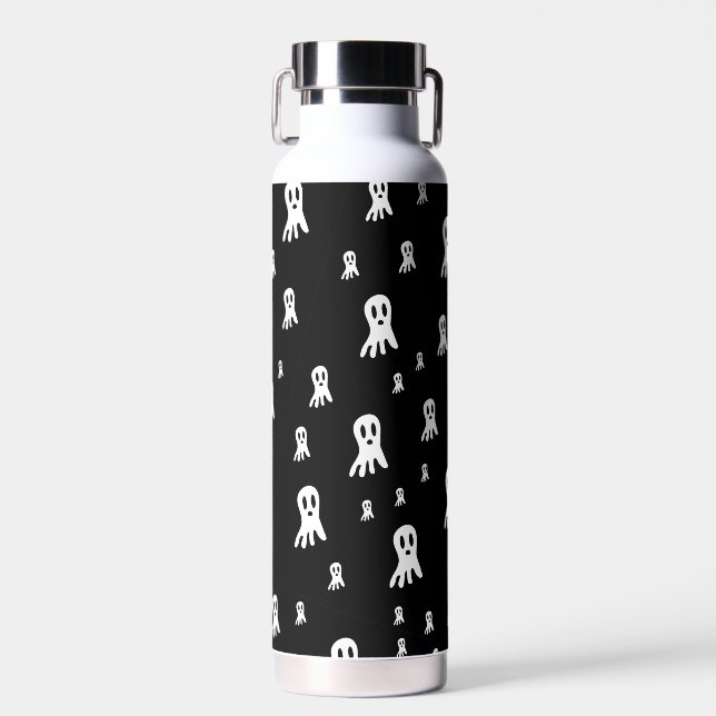 Dark Halloween Ghosts  Water Bottle (Front)