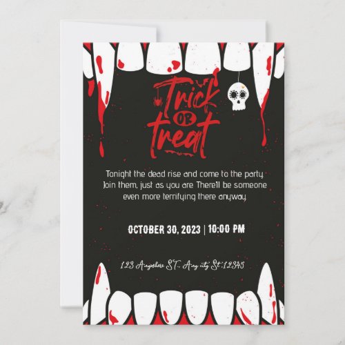 Dark halloween party invitation