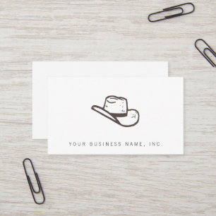 Dark Hat Letterpress Style Business Card