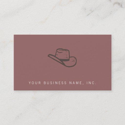 Customizable Dark Hat Letterpress Style Business Card Template