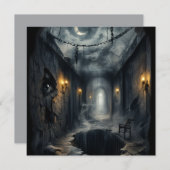 Dark Haunted fantasy Corridor with Moonlit Sky (Front/Back)