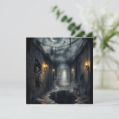 Dark Haunted fantasy Corridor with Moonlit Sky (Standing Front)