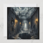 Dark Haunted fantasy Corridor with Moonlit Sky (Front)