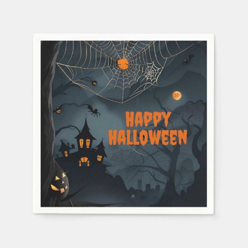 Dark Haunted Night Napkins