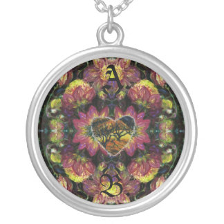 Dark Heart Floral Pendant