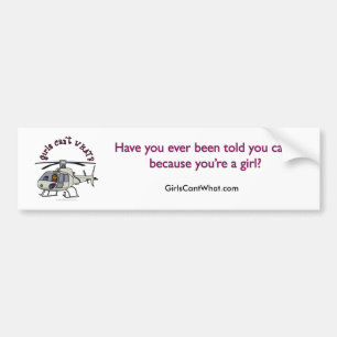 Dark Helicopter Pilot Bumper Sticker