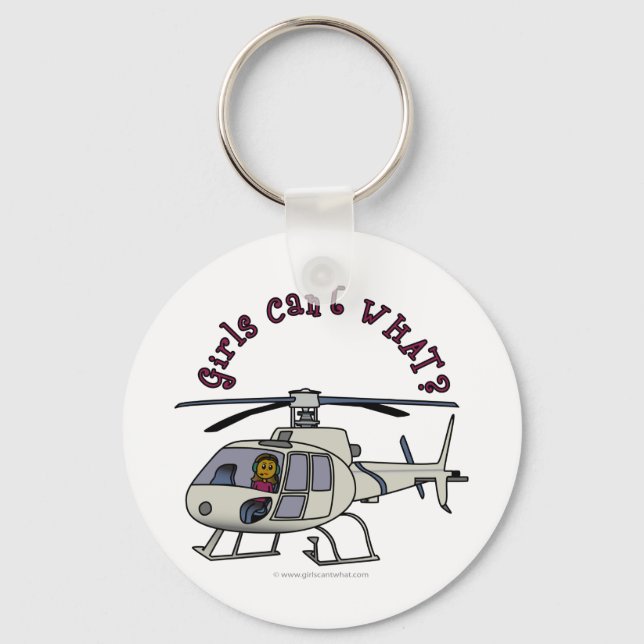 Dark Helicopter Pilot Keychain (Front)