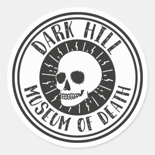 Dark Hill Museum of Death Skull Sticker