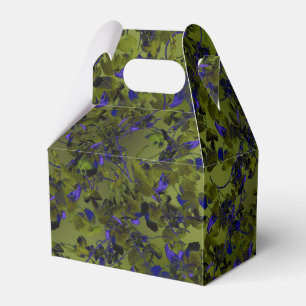 Dark Hop Vine and Leaves Abstract Art Party Favor Boxes
