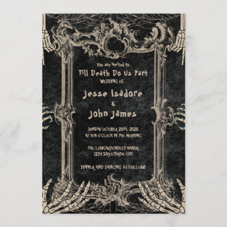 Dark Horror Till Death Do Us Part Wedding Invitation