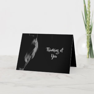 Dark Horse Personalized Thank you Card - Black