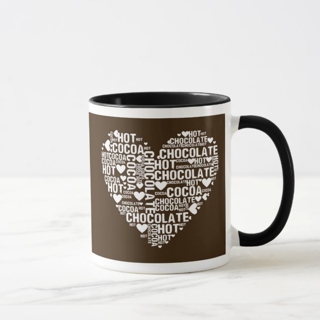 Dark Hot Chocolate Cocoa Love Mug (Right)