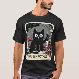 Dark Humor Cat Halloween Costumearot Card boy T-Shirt