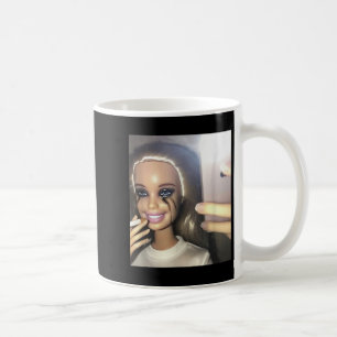 Dark Humor Doll Smoking Selfie Parody  Coffee Mug