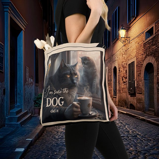 Dark Humor Funny Cats Tote Bag (Creator Uploaded)