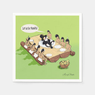 Dark Humor Funny Native American Thanksgiving Napkins