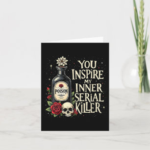 Dark Humor Poison Bottle Gothic Halloween Aestheti Card