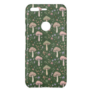 Dark Hunter Green Fungi Seamless Pattern Uncommon Google Pixel Case