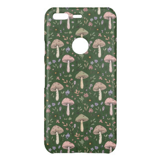 Dark Hunter Green Fungi Seamless Pattern Uncommon Google Pixel Case
